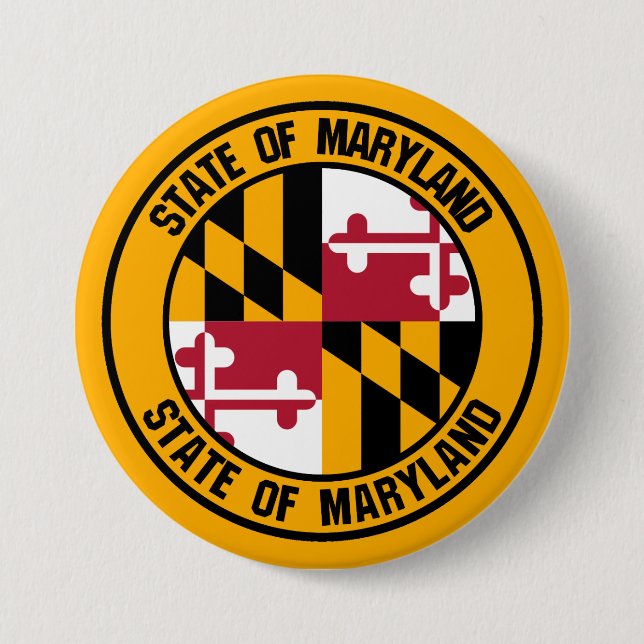 Maryland Round Emblem 7.5 Cm Round Badge (Front)