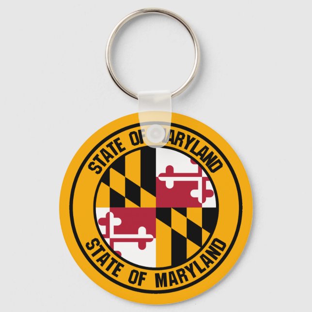 Maryland Round Emblem Key Ring (Front)