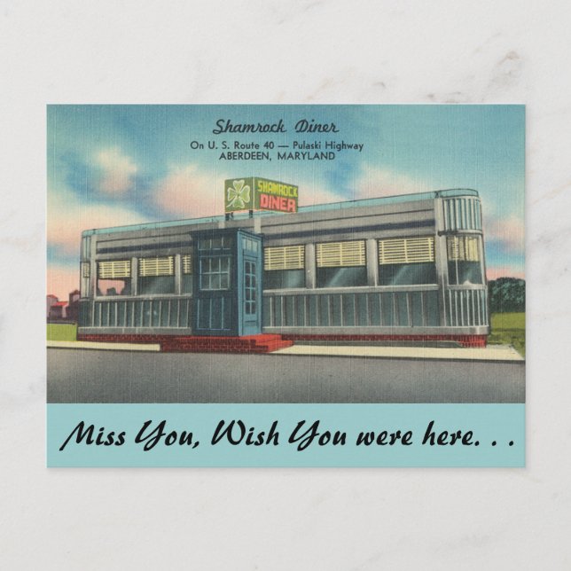 Maryland, Shamrock Diner Postcard (Front)