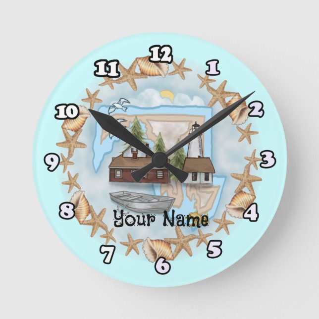 Maryland Shells Lighthouse  clock (Front)