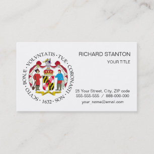 Maryland sign business card