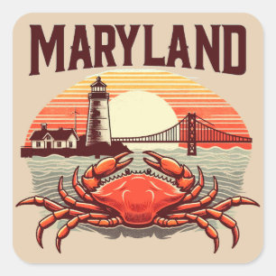 Maryland Square Sticker