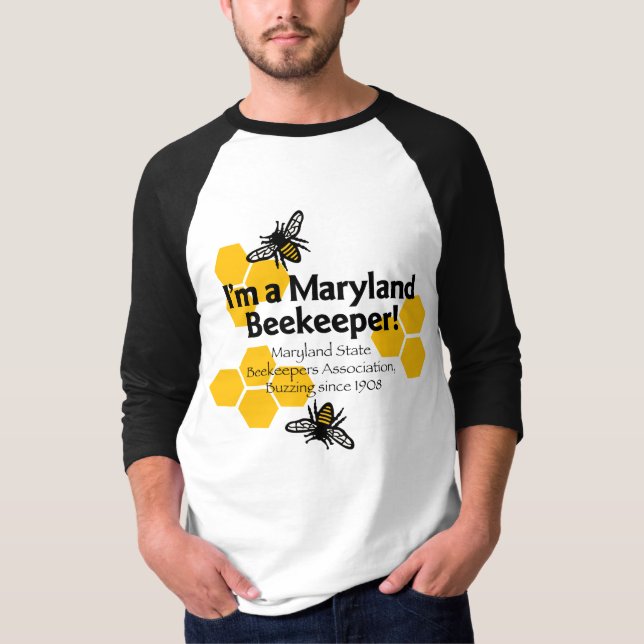 Maryland State Beekeepers Association Raglan Shirt (Front)