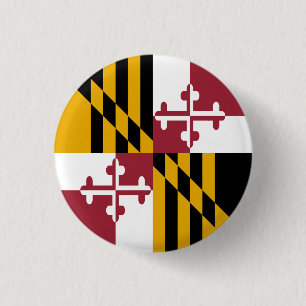 Maryland State Flag 3 Cm Round Badge
