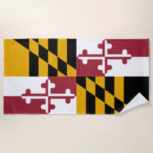 Maryland State Flag Beach Towel