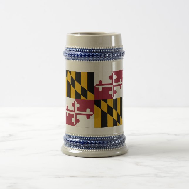 Maryland State Flag Beer Stein (Center)