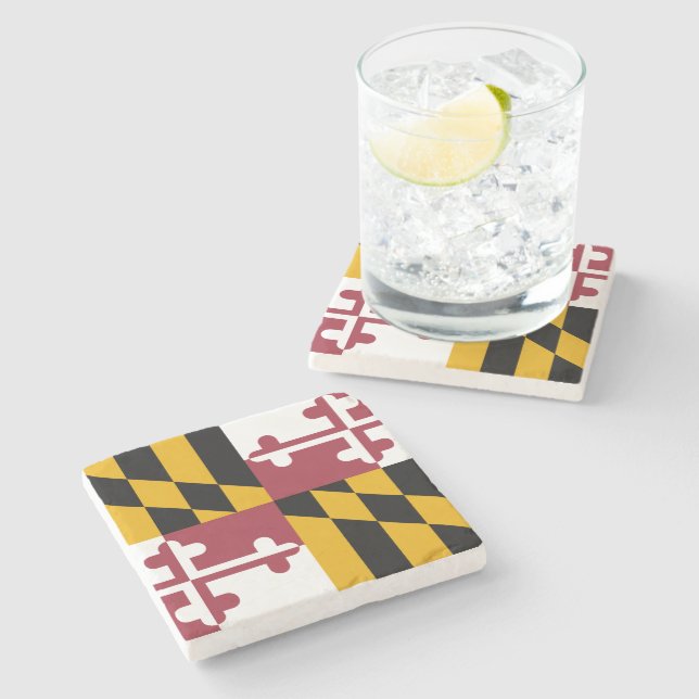 Maryland State Flag Coasters (Side)