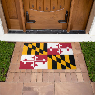 Maryland State Flag Colors Decor Doormat