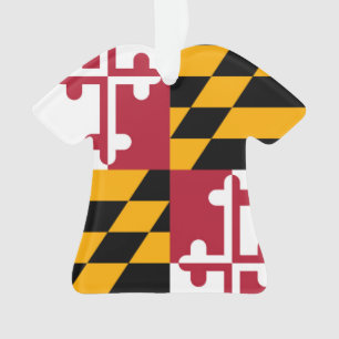 Maryland State Flag Colours Accent Ornament