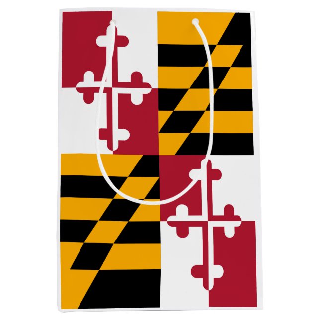 Maryland State Flag Colours Display Medium Gift Bag (Front)
