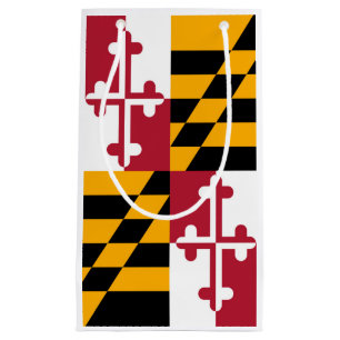 Maryland State Flag Colours Display Small Gift Bag