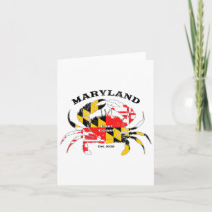 Maryland State Flag Crab Pride Annapolis Ltimore F Card