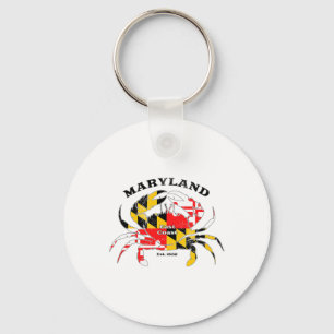 Maryland State Flag Crab Pride Annapolis Ltimore F Key Ring