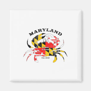 Maryland State Flag Crab Pride Annapolis Ltimore F Magnet