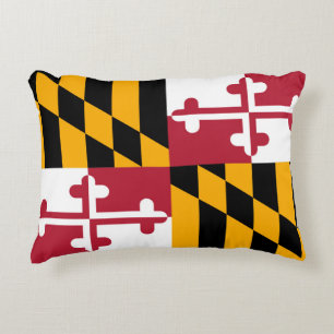Maryland State Flag Design Accent Decorative Cushion