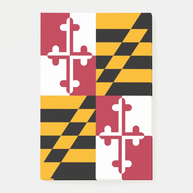 Maryland State Flag Design Accent Post-it Notes (Front)