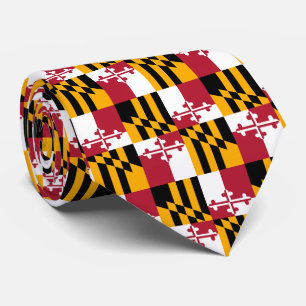 Maryland State Flag Design Accent Tie
