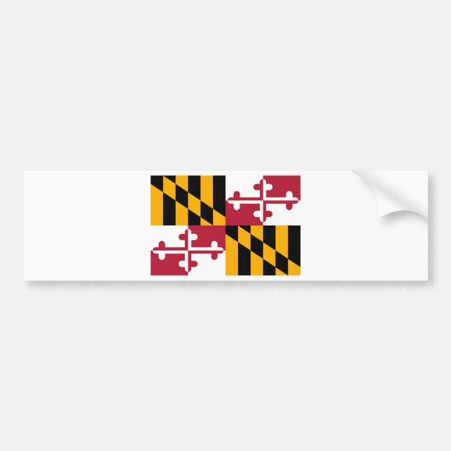Maryland State Flag Design Bumper Sticker (Front)