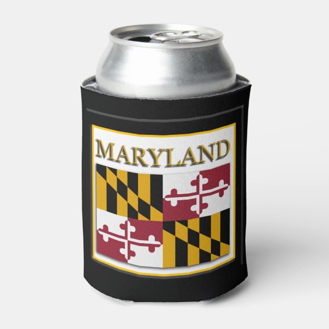 Maryland State Flag Design Can Cooler (Can Front)