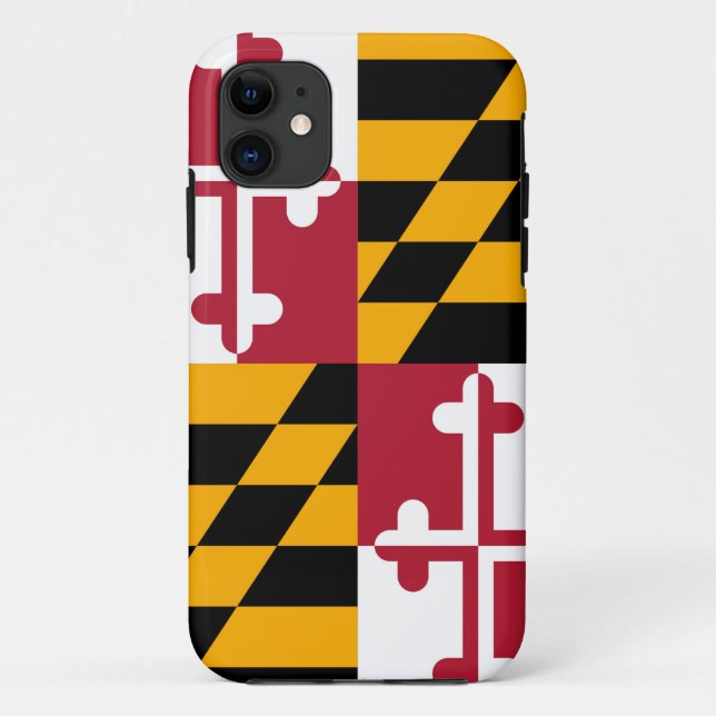 Maryland State Flag Design Decor Case-Mate iPhone Case (Back)