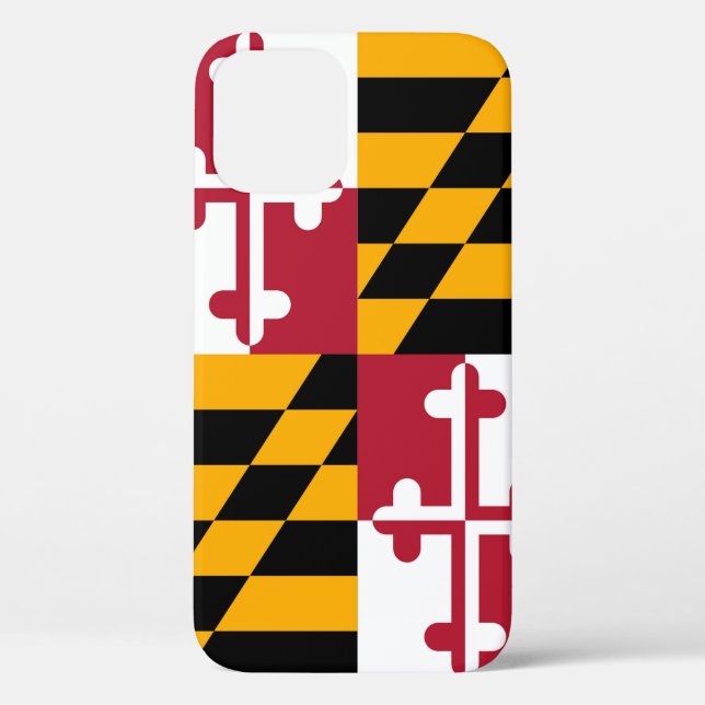Maryland State Flag Design Decor Case-Mate iPhone Case (Back)