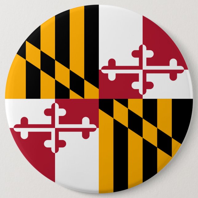 Maryland State Flag Design Decoration 6 Cm Round Badge (Front)