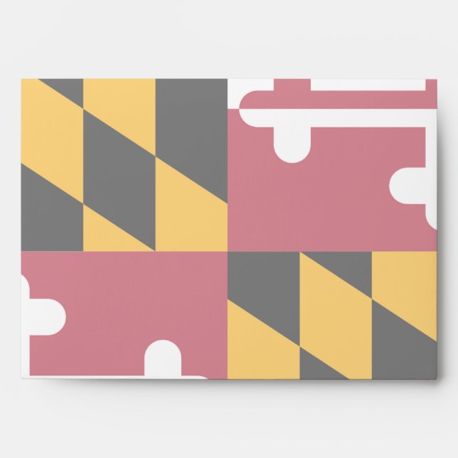 Maryland State Flag Design Display Envelopes (Front)