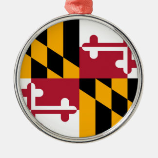 Maryland State Flag Design Metal Tree Decoration
