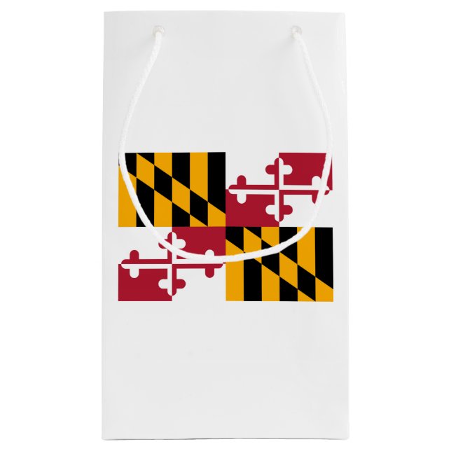 Maryland State Flag Design Small Gift Bag (Back)