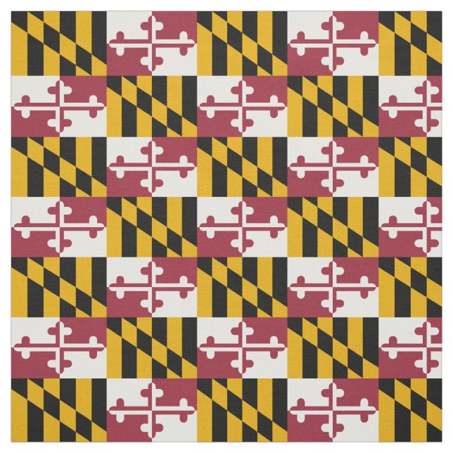 Maryland State Flag Fabric (Swatch)