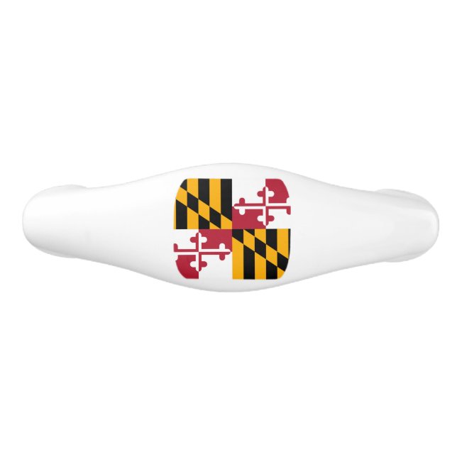 Maryland State Flag Festive Design Ceramic Drawer Pull (Front)