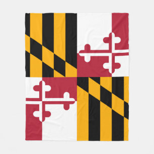 Maryland State Flag Festive Design Fleece Blanket