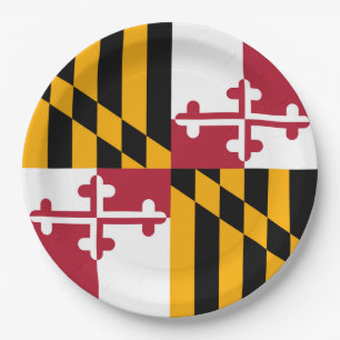 Maryland State Flag Festive Design Paper Plate
