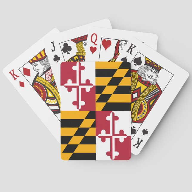 Maryland State Flag Graphic Playing Cards (Back)
