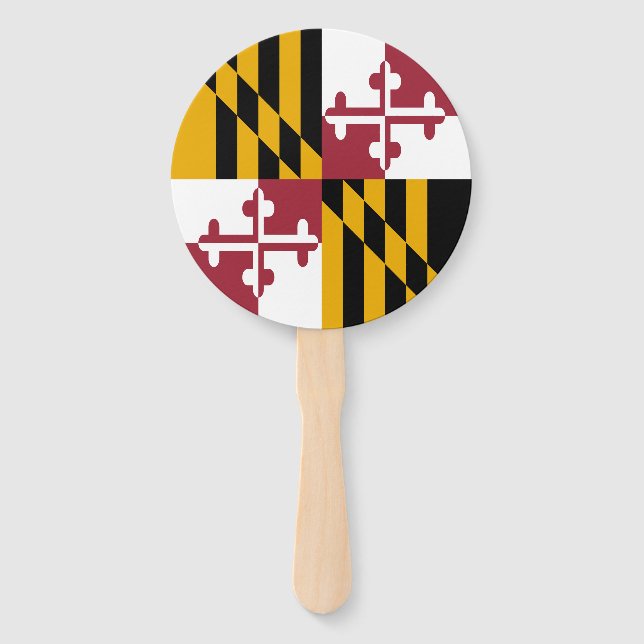 Maryland State Flag Hand Fan (Front)