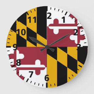 Maryland State Flag Large Clock