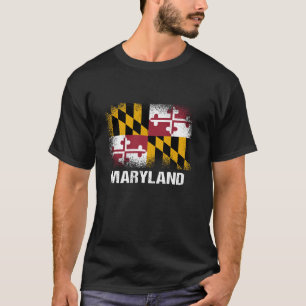 Maryland State Flag Long Sleeve T Shirt