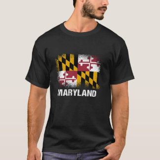 Maryland State Flag Long Sleeve T Shirt