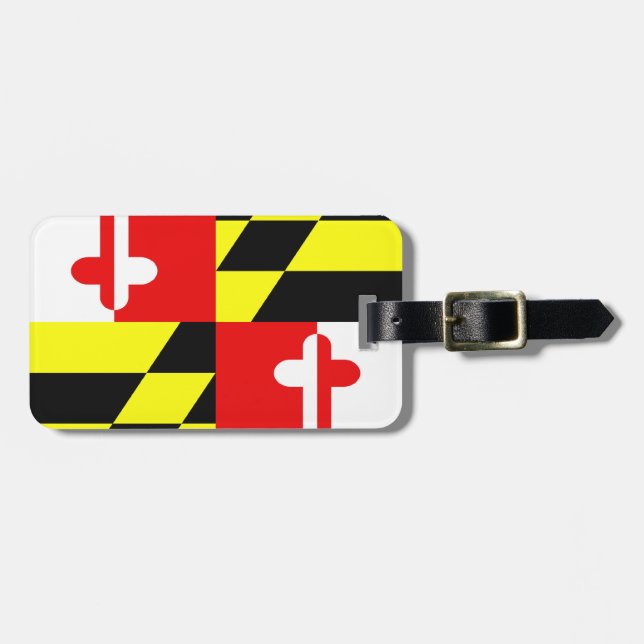 Maryland State Flag Luggage ID Tag (Front Horizontal)