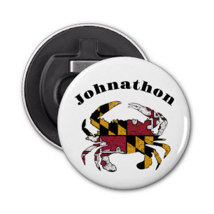 Maryland State Flag Maryland Crab  Bottle Opener