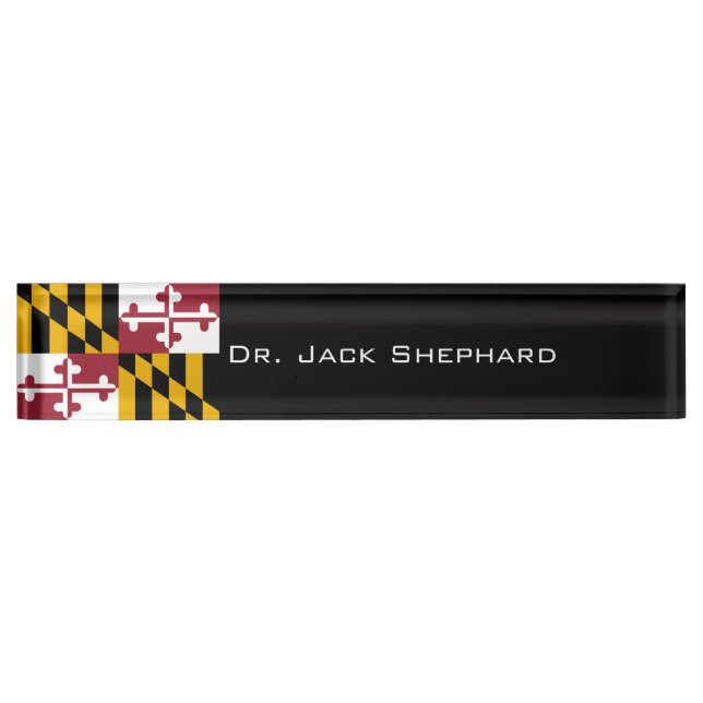 Maryland State Flag Nameplate (Front)