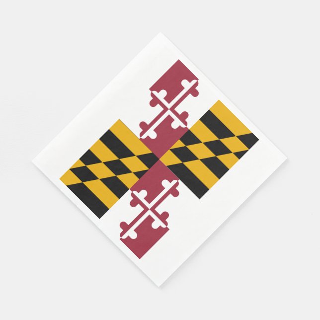 Maryland State Flag Napkin (Corner)