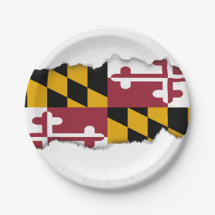 Maryland State Flag Paper Plate