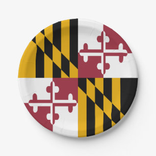 Maryland State Flag Paper Plate