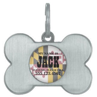 Maryland State Flag Pet Tag
