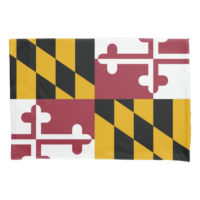 Maryland State Flag Print Patriotc Pillowcase (Front)