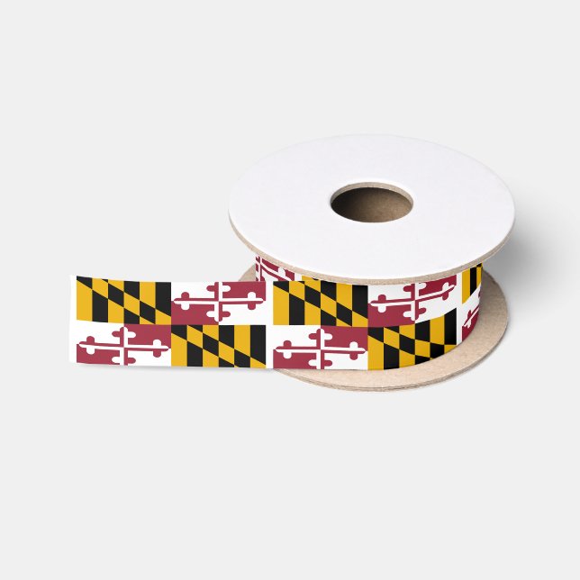 Maryland State Flag Satin Ribbon (Spool)