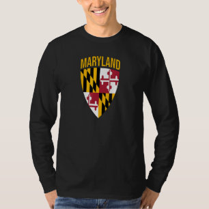 Maryland State Flag Shield Md Baltimore Pride T-Shirt