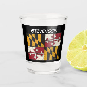 Maryland State Flag Shot Glass