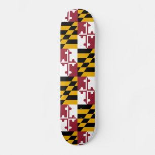 Maryland State Flag Skateboard